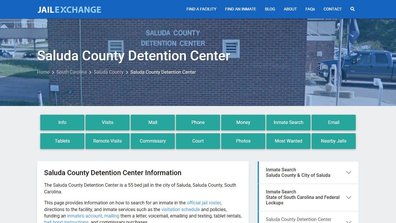 Saluda County Detention Center, SC Inmate Search, Information