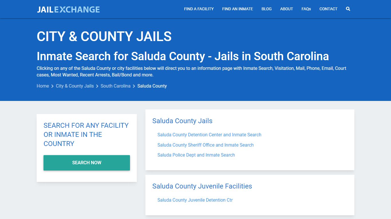 Inmate Search for Saluda County | Jails in South Carolina - Jail Exchange